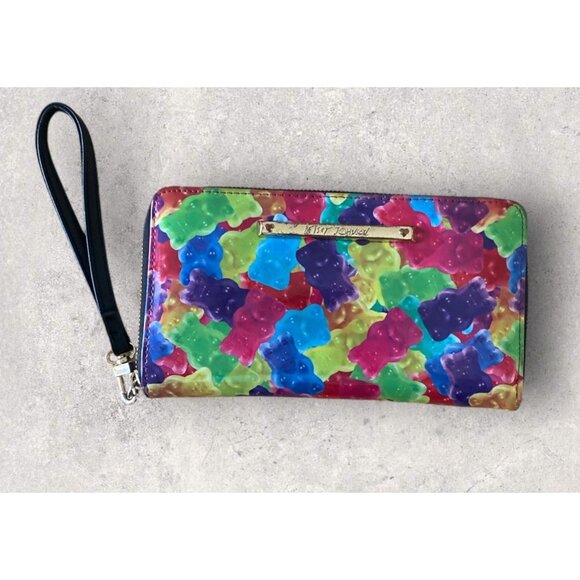 Betsey Johnson Gummy Bears Zip Around Wristlet - Picture 1 of 5